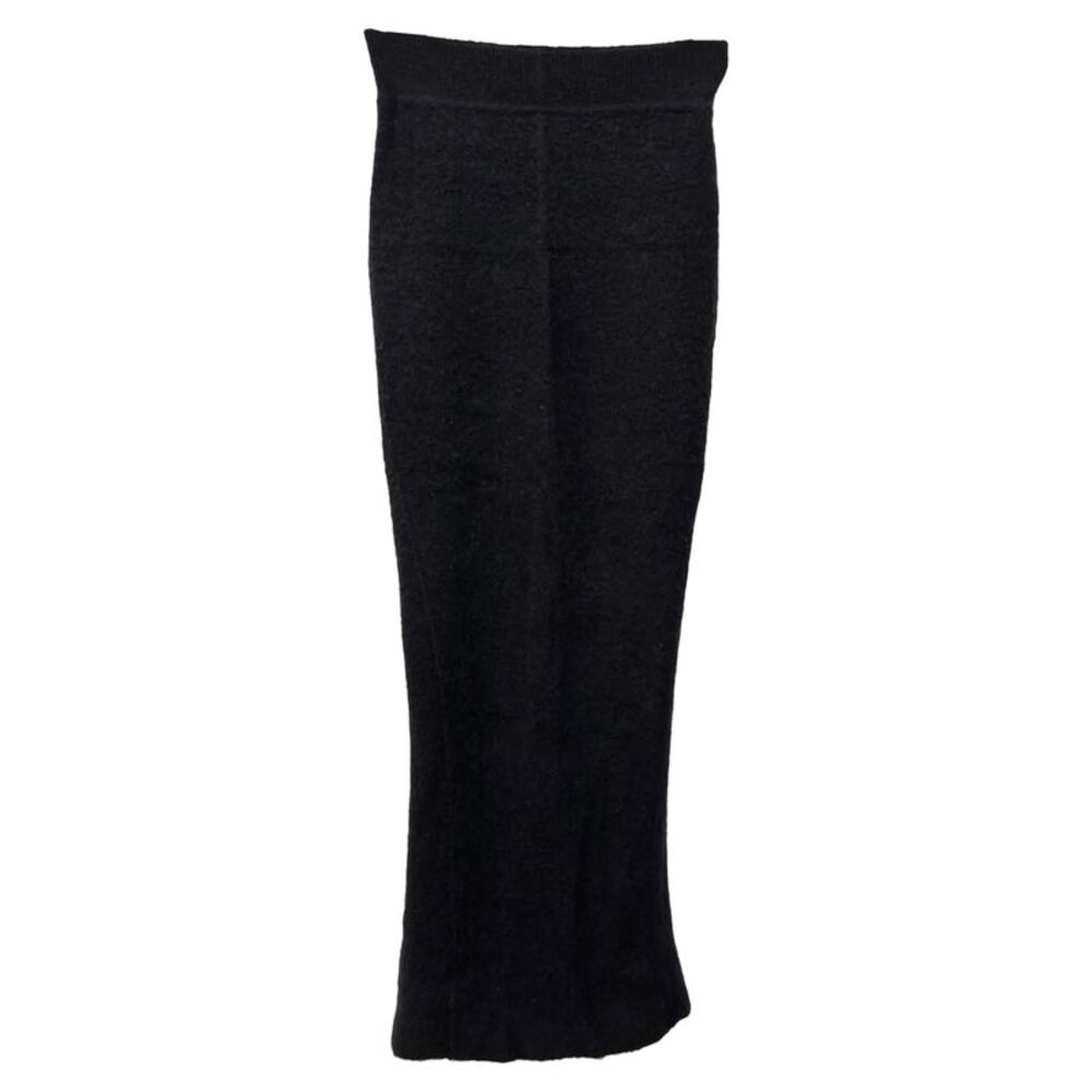 Rick Owens Porterville Pillar Maxi Skirt in Black Cashmere